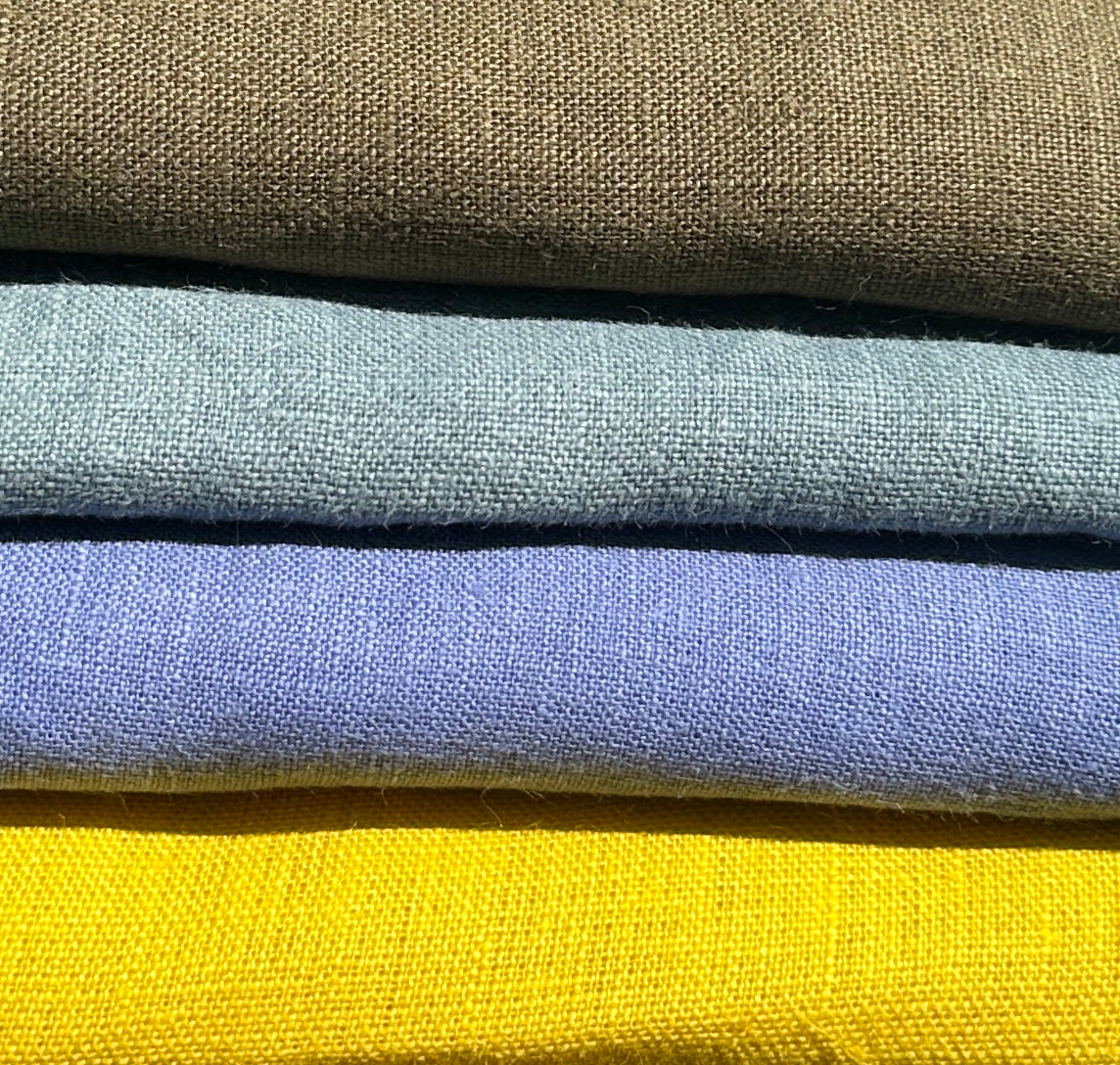 100 Linen 5.5 OZ Lithuanian Woven Fabric By the Yard APC Fabrics