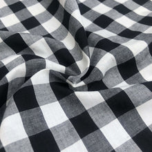Load image into Gallery viewer, 46" Black White & Gray 100% Cotton Checkered Woven Fabric By the Yard - APC Fabrics