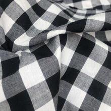 Load image into Gallery viewer, 46" Black White & Gray 100% Cotton Checkered Woven Fabric By the Yard - APC Fabrics
