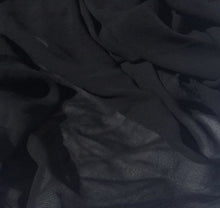 Load image into Gallery viewer, 54" Black 100% Lyocell Tencel Georgette Light 3.5 OZ Sheer Woven Fabric By Yard - APC Fabrics