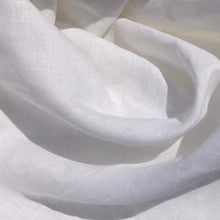 Load image into Gallery viewer, 55&quot; Optic White 100% Linen Mercerized Flax Lithuanian Woven Fabric By the Yard - APC Fabrics