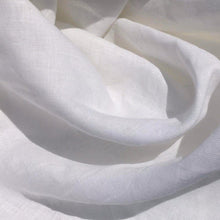 Load image into Gallery viewer, 55" Optic White 100% Linen Mercerized Flax Lithuanian Woven Fabric By the Yard - APC Fabrics