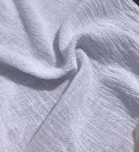 Load image into Gallery viewer, 56" Off White Ivory & White 100% Cotton Gauze Wrinkly Woven Fabric By the Yard - APC Fabrics