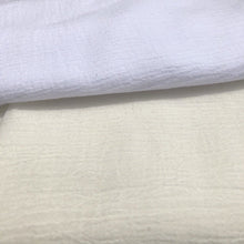 Load image into Gallery viewer, 56" Off White Ivory & White 100% Cotton Gauze Wrinkly Woven Fabric By the Yard - APC Fabrics