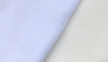 Load image into Gallery viewer, 56" Off White Ivory & White 100% Cotton Gauze Wrinkly Woven Fabric By the Yard - APC Fabrics