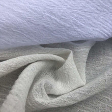 Load image into Gallery viewer, 56" Off White Ivory & White 100% Cotton Gauze Wrinkly Woven Fabric By the Yard - APC Fabrics