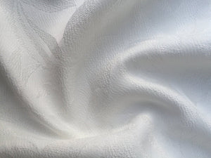 56" White 100% Lyocell Tencel Floral Jacquard Fabric Woven Fabric By the Yard - APC Fabrics