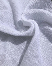 Load image into Gallery viewer, 56" White Ivory 100% Cotton Gauze Wrinkly Woven Fabric By the Yard - APC Fabrics