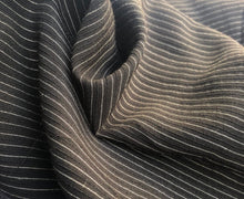 Load image into Gallery viewer, 58" Black & White Cotton Lyocell Tencel Blend Striped Woven Fabric By the Yard - APC Fabrics