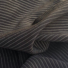 Load image into Gallery viewer, 58" Black & White Cotton Lyocell Tencel Blend Striped Woven Fabric By the Yard - APC Fabrics