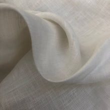 Load image into Gallery viewer, 58" Ivory White 100% Linen Handkerchief Lithuanian Woven Fabric By the Half-Yard - APC Fabrics