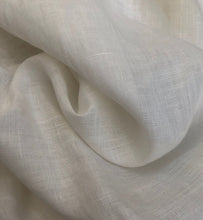 Load image into Gallery viewer, 58" Ivory White 100% Linen Handkerchief Lithuanian Woven Fabric By the Half-Yard - APC Fabrics