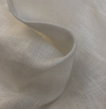 Load image into Gallery viewer, 58&quot; Ivory White 100% Linen Handkerchief Lithuanian Woven Fabric By the Half-Yard - APC Fabrics