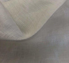 Load image into Gallery viewer, 58" Ivory White 100% Linen Handkerchief Lithuanian Woven Fabric By the Half-Yard - APC Fabrics