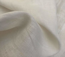Load image into Gallery viewer, 58" Ivory White 100% Linen Handkerchief Lithuanian Woven Fabric By the Half-Yard - APC Fabrics