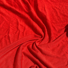 Load image into Gallery viewer, 58" Solid Red 100% Viscose Rayon Piece Dyed Jersey Knit Fabric - APC Fabrics