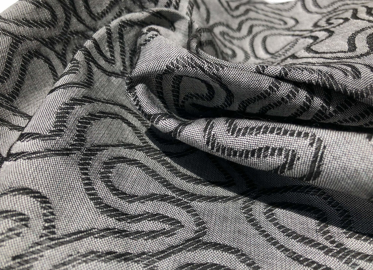 Allure Jacquard Wholesale Fabric in Black and Silver