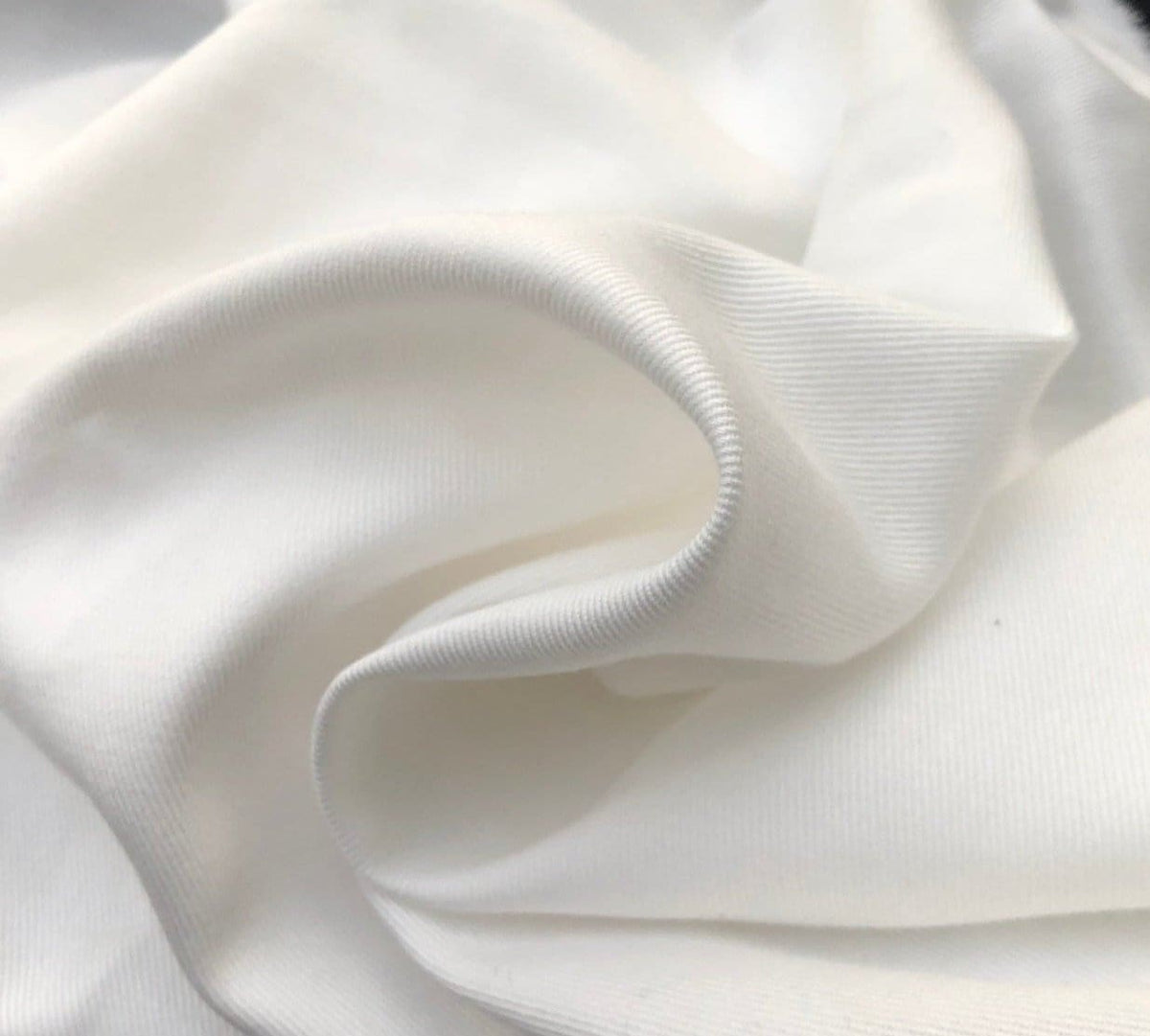Solid Bright White | Cotton Twill Fabric | 8oz. | 100% Cotton | 68 Wide |  By the Yard