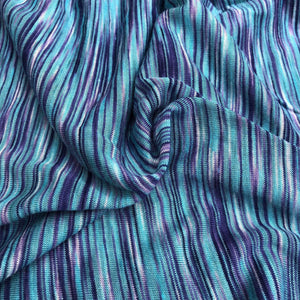 66" Blue & Purple Space Dyed 100% Bamboo Knit Fabric By the Yard - APC Fabrics
