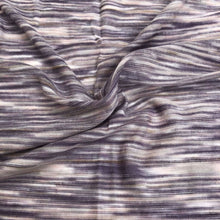 Load image into Gallery viewer, 66" Purple, White, & Gray Space Dyed 100% Bamboo Knit Fabric By the Yard - APC Fabrics