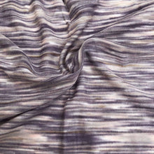 Load image into Gallery viewer, 66" Purple, White, & Gray Space Dyed 100% Bamboo Knit Fabric By the Yard - APC Fabrics