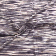 Load image into Gallery viewer, 66" Purple, White, & Gray Space Dyed 100% Bamboo Knit Fabric By the Yard - APC Fabrics