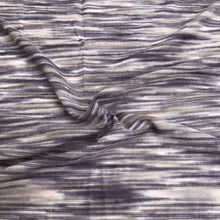 Load image into Gallery viewer, 66" Purple, White, & Gray Space Dyed 100% Bamboo Knit Fabric By the Yard - APC Fabrics