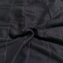 Load image into Gallery viewer, 68" Black Striped Modal Spandex Stretch Blend Piece Dyed Knit Fabric By the Yard - APC Fabrics
