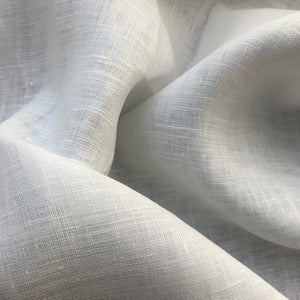 52" 100% Linen 5.5 OZ White Woven Fabric By the Yard | APC Fabrics