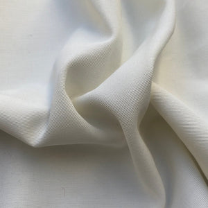 58" 100% Rayon Bengaline Faille PFD White Woven Fabric By the Yard | APC Fabrics