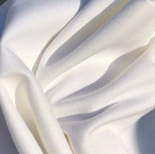 Load image into Gallery viewer, 60" 100% Pima Cotton Twill 6 OZ Tight Weave White Apparel & Face Mask Woven Fabric By the Yard - APC Fabrics