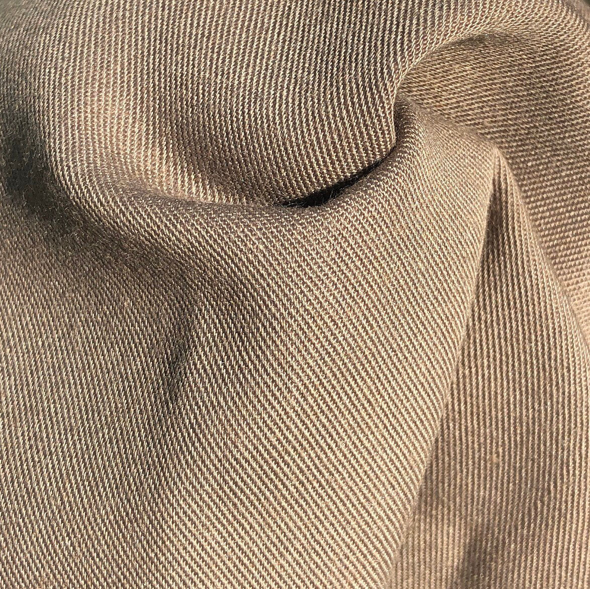 60 Rayon Blend Twill 6.5 OZ Khaki Apparel Woven Fabric By the Yard