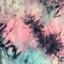 Load image into Gallery viewer, 60” Bamboo Spandex Lycra Stretch Tie Dyed Cotton Candy Blue & Pink Apparel Knit Fabric By the Yard - APC Fabrics