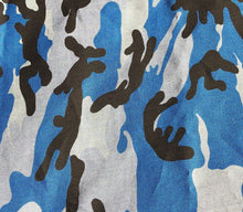 Load image into Gallery viewer, 60" 100% Lyocell Tencel Camouflage 6 OZ Chambray Blue Camo Print Apparel and Face Mask Woven Fabric By the Yard | APC Fabrics