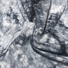 Load image into Gallery viewer, 60” Bamboo Spandex Lycra Stretch Tie Dyed Black & White Cloud Apparel Knit Fabric By the Yard - APC Fabrics