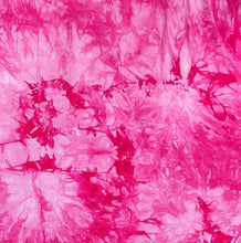 Load image into Gallery viewer, 60” Bamboo & Spandex Stretch Tie Dyed Tie Dye Bright Pink White Cloud Apparel and Face Mask Jersey Knit Fabric By the Yard | APC Fabrics