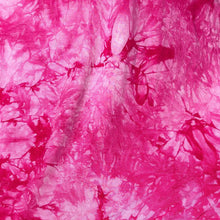 Load image into Gallery viewer, 60” Bamboo & Spandex Stretch Tie Dyed Tie Dye Bright Pink White Cloud Apparel and Face Mask Jersey Knit Fabric By the Yard | APC Fabrics