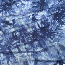 Load image into Gallery viewer, 60” Bamboo & Spandex Stretch Tie Dyed Tie Dye Dark Navy Blue Apparel and Face Mask Jersey Knit Fabric By the Yard | APC Fabrics