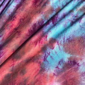 60” Bamboo 4-Way Stretch with Spandex Watermelon Cotton Candy Tie Dye Tie Dyed Apparel Jersey Knit Fabric By the Yard | APC Fabrics