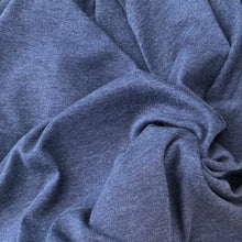 Load image into Gallery viewer, 58&quot; Cotton Modal Fleece Blend Solid Dark Navy Apparel French Knit Fabric By the Yard | APC Fabrics