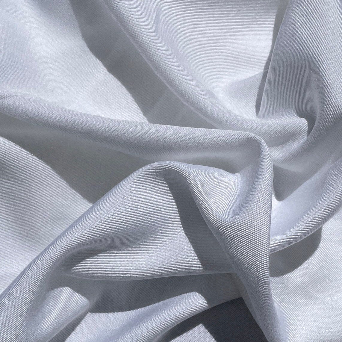 58 Rayon & Polyester Poly Blend Twill Gabardine White 7 OZ Woven Fabric by  the Yard