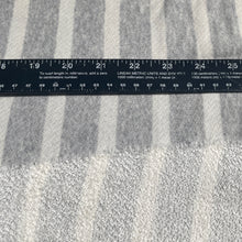 Load image into Gallery viewer, 58" Cotton Rayon 11 Oz French Terry Cloth Yarn Dyed Heather Gray & White Striped Loop Terry Knit Fabric By the Yard | APC Fabrics