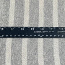 Load image into Gallery viewer, 58" Cotton Rayon 11 Oz French Terry Cloth Yarn Dyed Heather Gray & White Striped Loop Terry Knit Fabric By the Yard | APC Fabrics