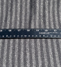 Load image into Gallery viewer, 100% Cotton Loop French Terry Black Gray Striped Print 10 Oz Knit Fabric By the Yard | APC Fabrics