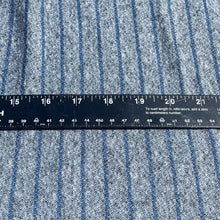 Load image into Gallery viewer, 100% Cotton Loop French Terry Heather Blue Striped Print 10 Oz Knit Fabric By the Yard | APC Fabrics