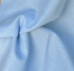 54" Linen & Cotton Lithuanian European Light Sky Baby Blue Woven Fabric By the Yard | APC Fabrics
