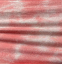 Load image into Gallery viewer, 58&quot; Modal Spandex Stretch Pink &amp; White Tie Dye 8 OZ Knit Fabric By the Yard