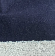 Load image into Gallery viewer, 100% Cotton French Terry Solid Dark Indigo Heavy 12 OZ Terry Knit Fabric By the Yard