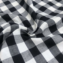 Load image into Gallery viewer, 46&quot; Black White &amp; Gray 100% Cotton Checkered Woven Fabric By the Yard - APC Fabrics