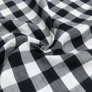 46" Black White & Gray 100% Cotton Checkered Woven Fabric By the Yard - APC Fabrics
